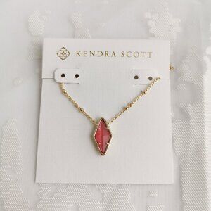 Kendra Scott Kinsley Gold Short Necklace Raspberry